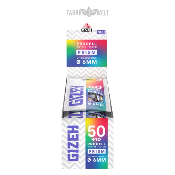 gizeh-prism-aktivkohlefilter-procell-active-filter-box-10x60-stueck-front gizeh-prism-aktivkohlefilter-procell-active-filter-box-10x60-stueck-front
