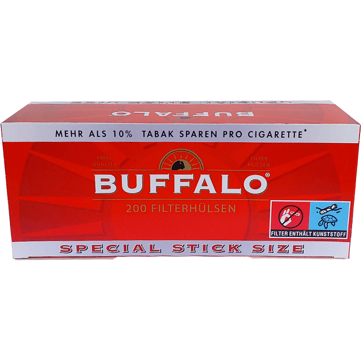 Buffalo Red 10 x 75g mit 2000 Buffalo Special Stick Size