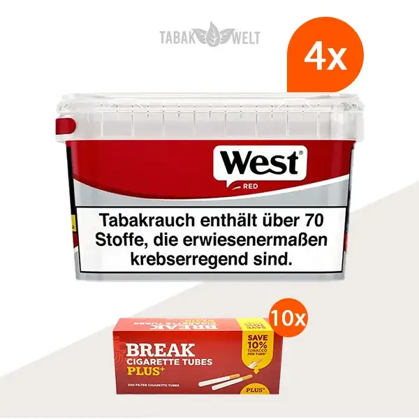 west-red-volumentabak-4x-mega-box-mit-2000-plus-size-huelsen