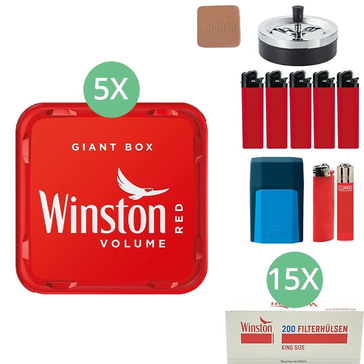 Winston Giant Box 5 x 205g 3000 King Size Filterhülsen