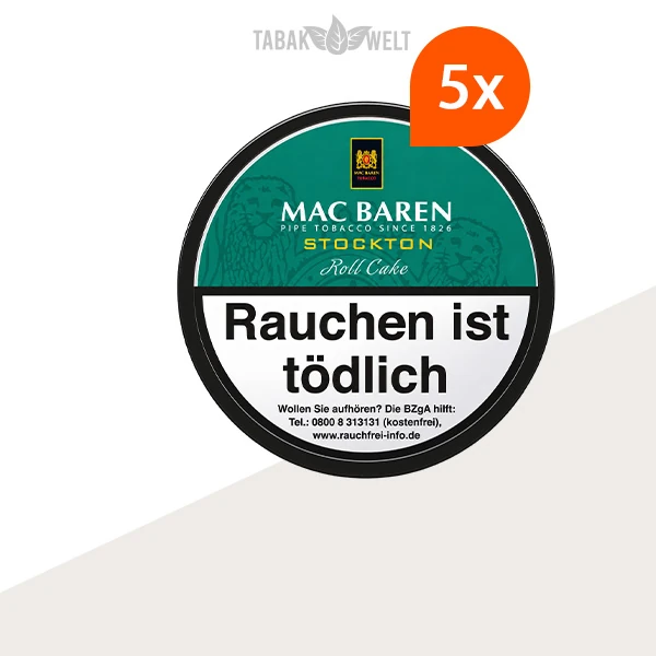 Mac Baren Stockton Roll Cake Pfeifentabak – 5 Dosen