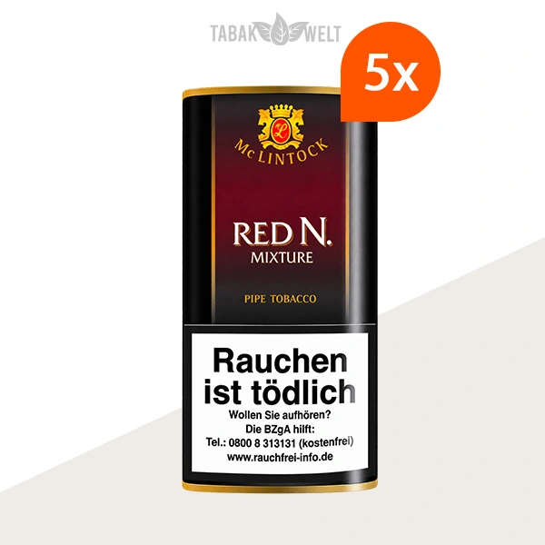 House of Smoke Red N. Nut Pfeifentabak – 5 x Pouch