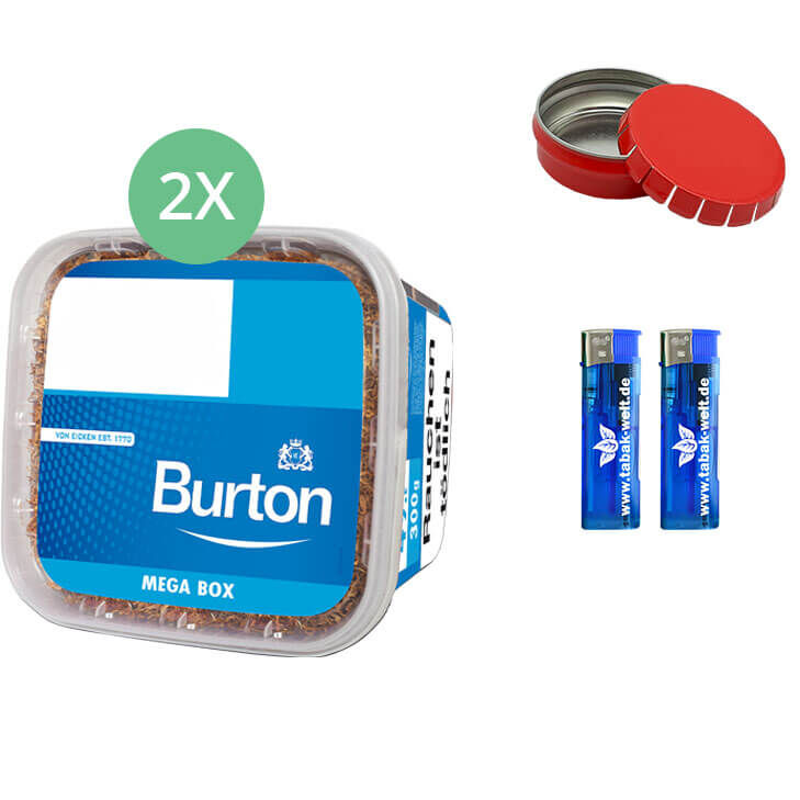 Burton Blue Mega Box 2 x 300g mit Aschenbecher