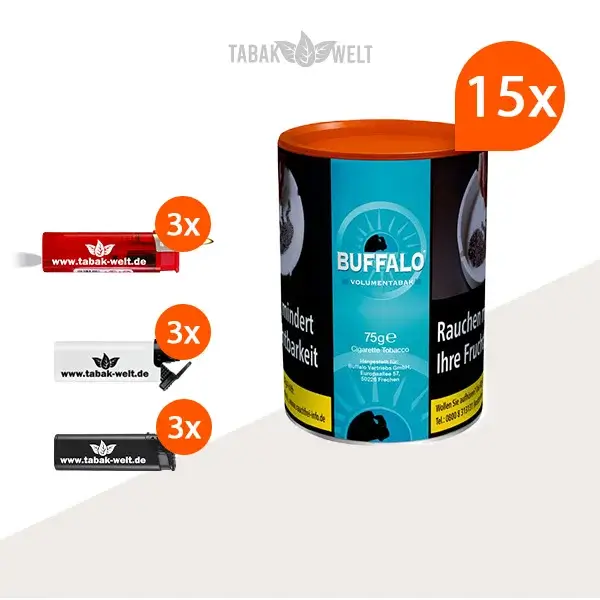 buffalo-blue-volumentabak-15x-dose-mit-sturmfeuerzeugen