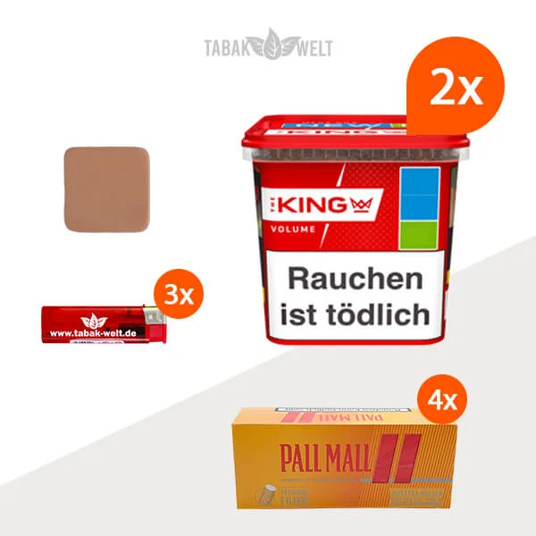 King Red Volumentabak 2x Mega-Box mit 800 Allround Xtra Hülsen