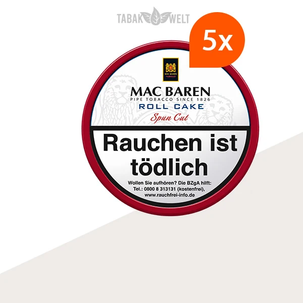 Mac Baren Roll Cake Pfeifentabak – 5 Dosen