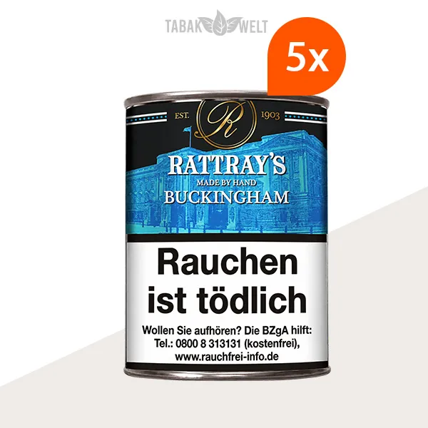 Rattray’s Signature Collection Buckingham Pfeifentabak im praktischen 5er-Box-Set.