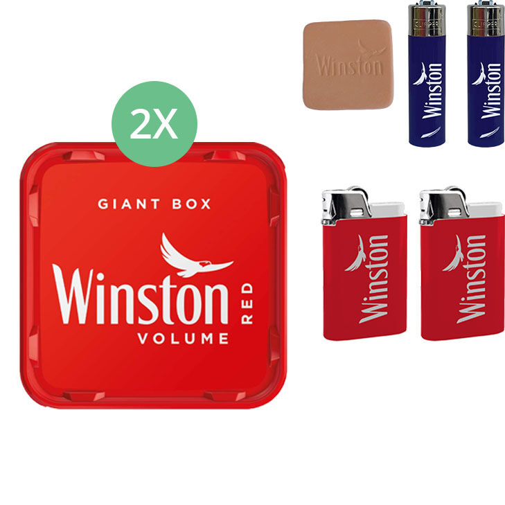 Winston Giant Box 2 x 205g mit Feuerzeugen