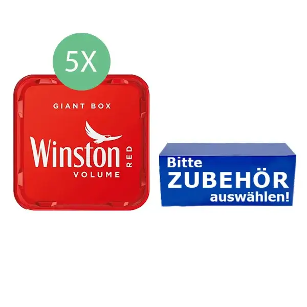 Winston Volumentabak 2 x Giant Box mit wählbarem Zubehör