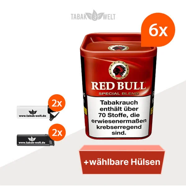 red-bull-special-blend-feinschnitt-tabak-6x-dose-mit-waehlbaren-huelsen