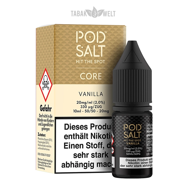 Pod Salt Core E-Liquid Vanilla 10 ml 20 mg/ml