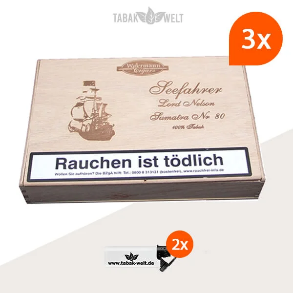 3x-woermann-cigars-seefahrer-zigarren-LORD-NELSON-sumatra-NO.80 3x-woermann-cigars-seefahrer-zigarren-LORD-NELSON-sumatra-NO.80