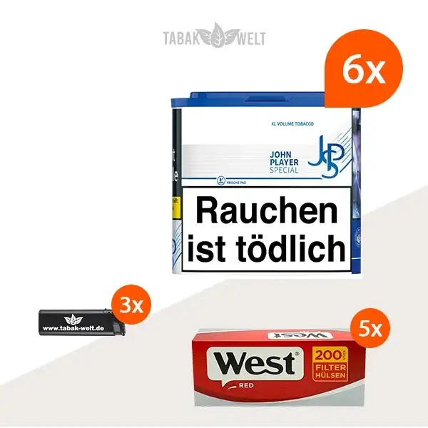 jps-john-player-blue-volumentabak-6x-dose-mit-1000-filterhuelsen-und-feuerzeugen