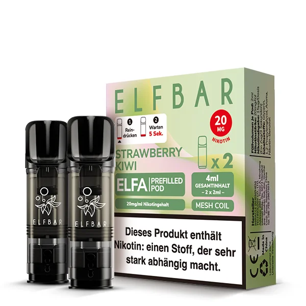 Elfbar Elfa 20mg Strawberry Kiwi Pod für E-Zigarette