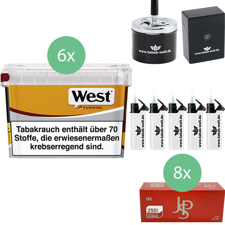 West Yellow 6 x Mega Box mit 2000 Special Size Hülsen 