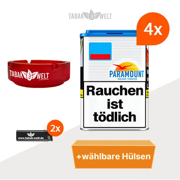 Paramount Volumentabak Blue 4 x Dose mit wählbaren Hülsen