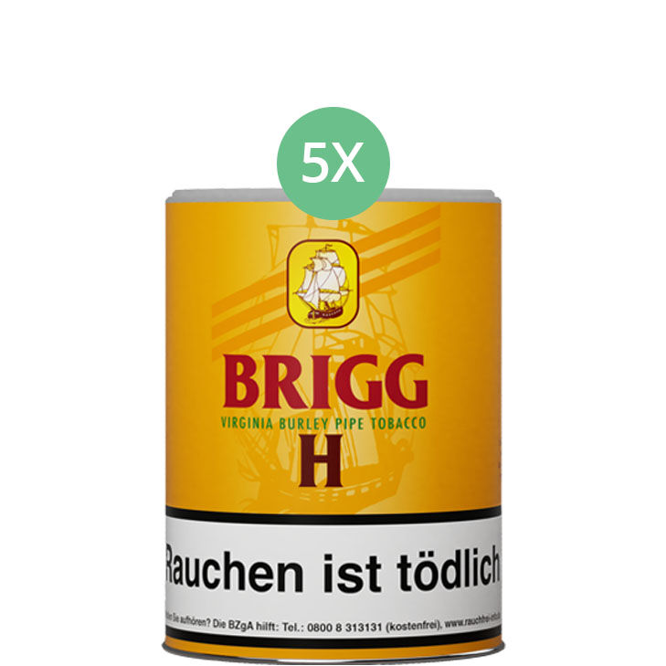 Brigg H (Honigmelone) 5 x 155g Dose Pfeifentabak