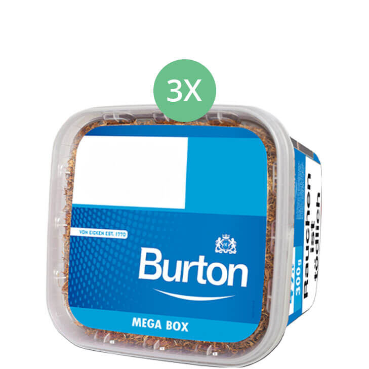 Burton Blue Tabak 3 x Mega Box