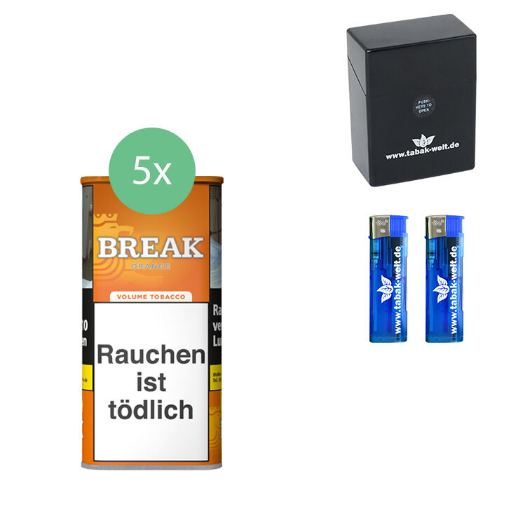 Break Orange 5 x 100g mit Zigarettenbox