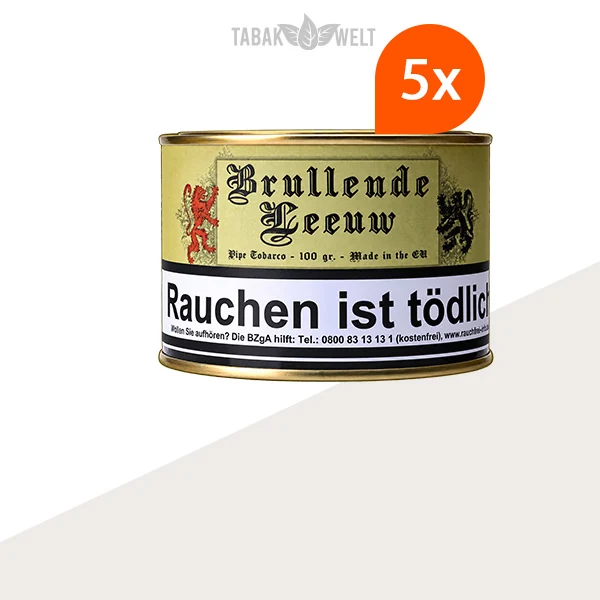 HU Tobacco Brullende Leeuw Pfeifentabak, 5 Dosen