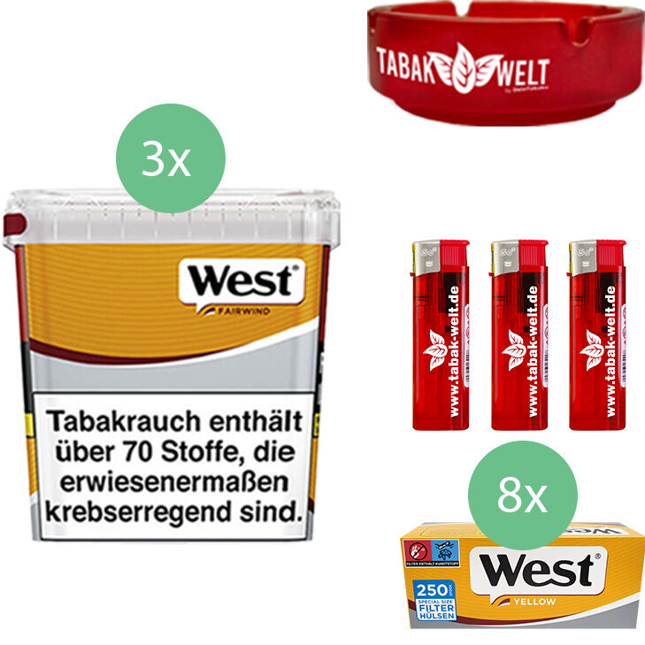 West Yellow Fairwind 3 x 265g mit 2000 Extra Size Hülsen