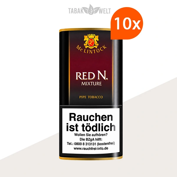 House of Smoke Red N. Nut Pfeifentabak – 10 x Pouch