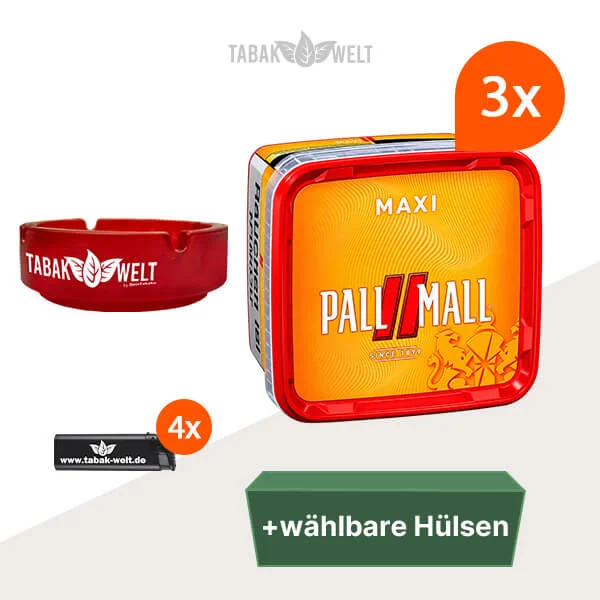 Pall Mall Tabak 3 x Maxi-Box mit wählbaren Filterhülsen
