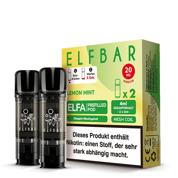 Elfbar Elfa 20mg Lemon Mint Pod für E-Zigarette