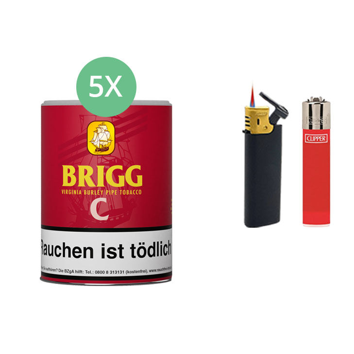 Brigg Cherry 5 x 155g mit Feuerzeugen