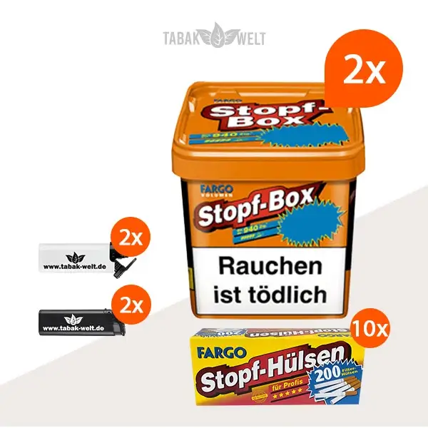 fargo-orange-volumentabak-xxl-2x-eimer-mit-2000-stopf-huelsen
