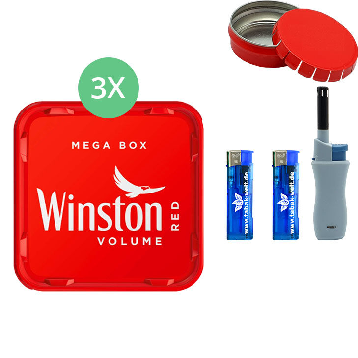 Winston Mega Box 3 x 135g mit Mini Aschenbecher