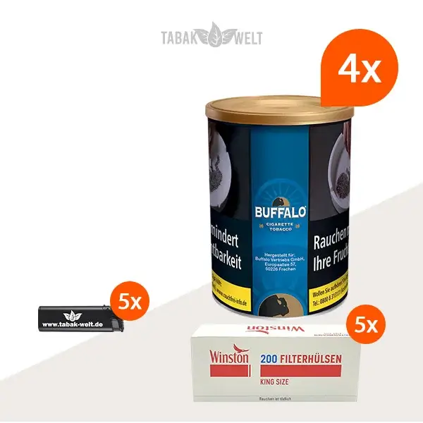buffalo-blau-feinschnitttabak-4x-dose-mit-1000-king-size-huelsen-und-feuerzeugen buffalo-blau-feinschnitttabak-4x-dose-mit-1000-king-size-huelsen-und-feuerzeugen