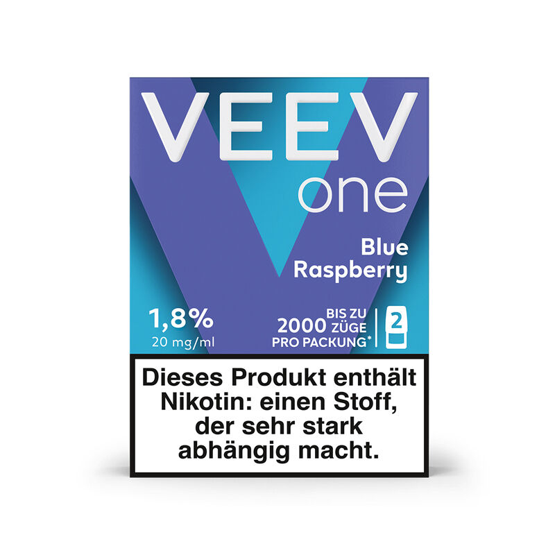 veev one pods blue raspberry multipack frontal