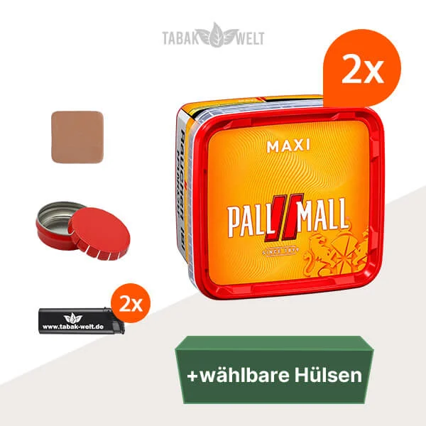 Pall Mall Tabak 2 x Maxi-Box mit wählbaren Hülsen