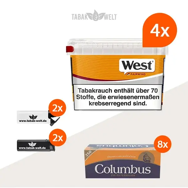 west-yellow-volumentabak-4x-mega-box-mit-2000-king-size-huelsen