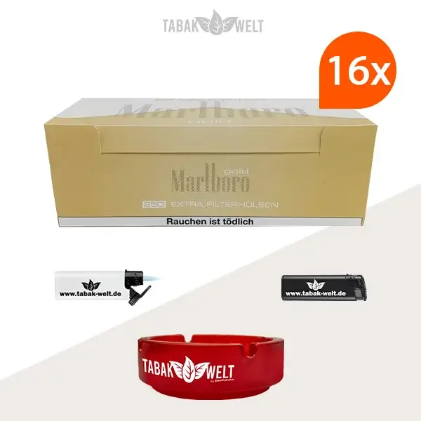 16x-marlboro-gold-extra-filterhuelsen-250er-4000-stueck-mit-aschenbecher