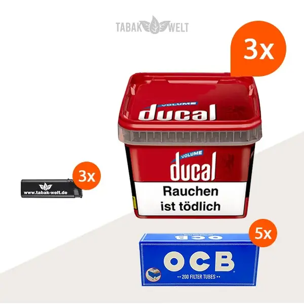 ducal-red-volumentabak-3x-eimer-mit-1000-filterhuelsen
