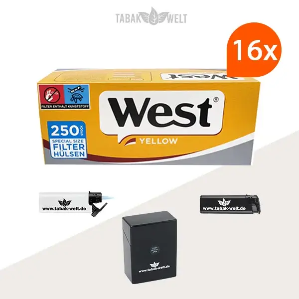 16x-west-special-size-yellow-filterhuelsen-250er-4000-stueck-mit-etui