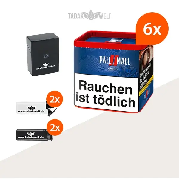 pall-mall-red-volumentabak-6x-dose-mit-feuerzeugen-und-etui