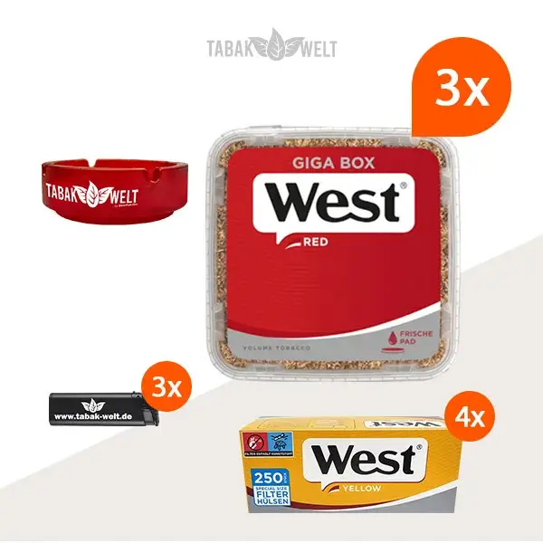 west-red-volumentabak-3x-giga-box-mit-1000-king-extra-und-feuerzeugen
