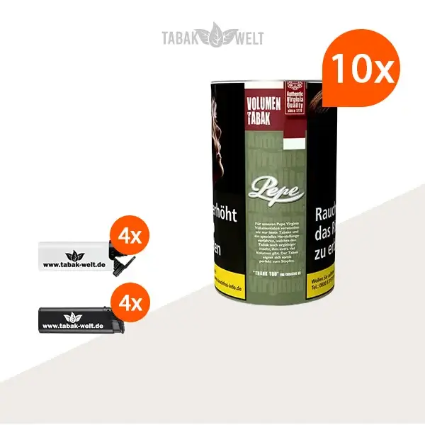 pepe-rich-green-volumentabak-10x-dose-mit-feuerzeugen