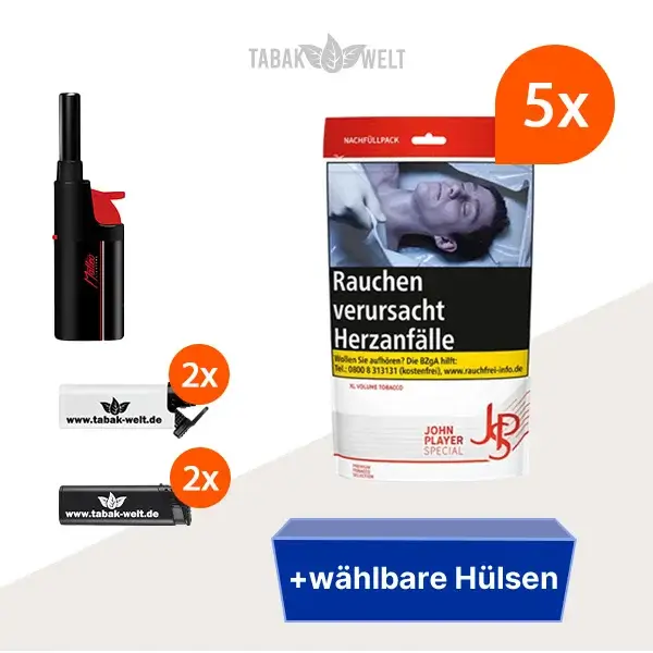 john-player-volumentabak-5x-beutel-mit-waehlbaren-huelsen