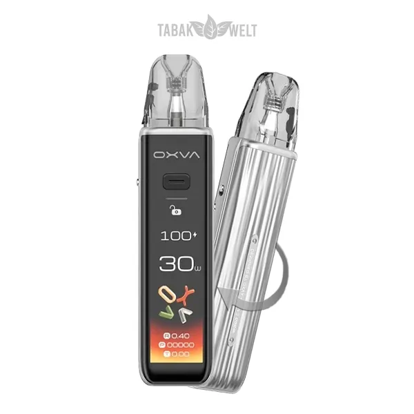 Oxva Xlim 3 Ultra Kit Metal Silver Pod System Ansicht beidseitig Oxva Xlim 3 Ultra Kit Metal Silver Pod System Ansicht beidseitig