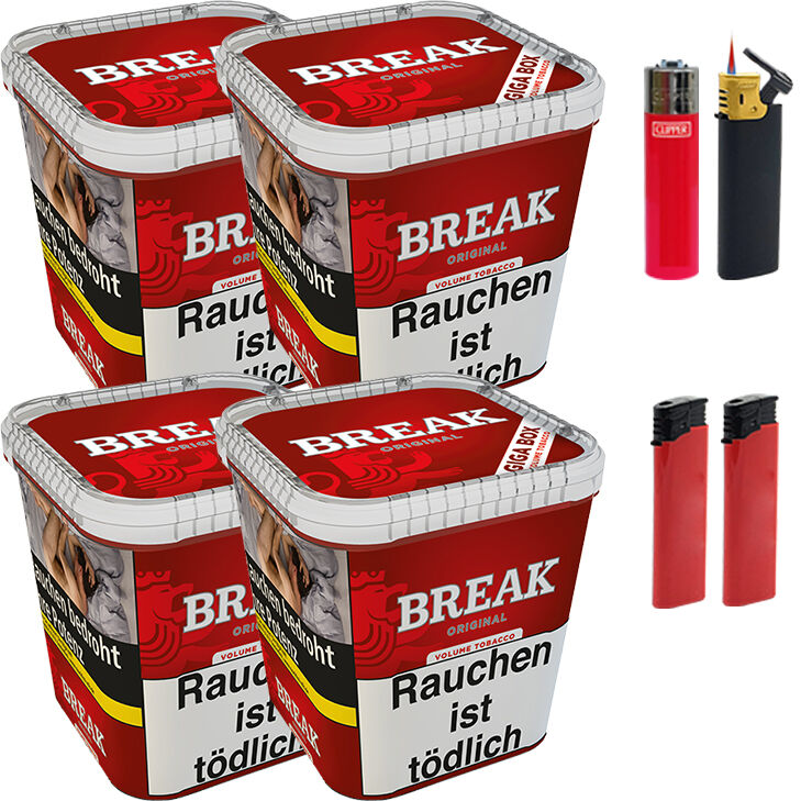 Break Original 4 x 215g mit Feuerzeugen
