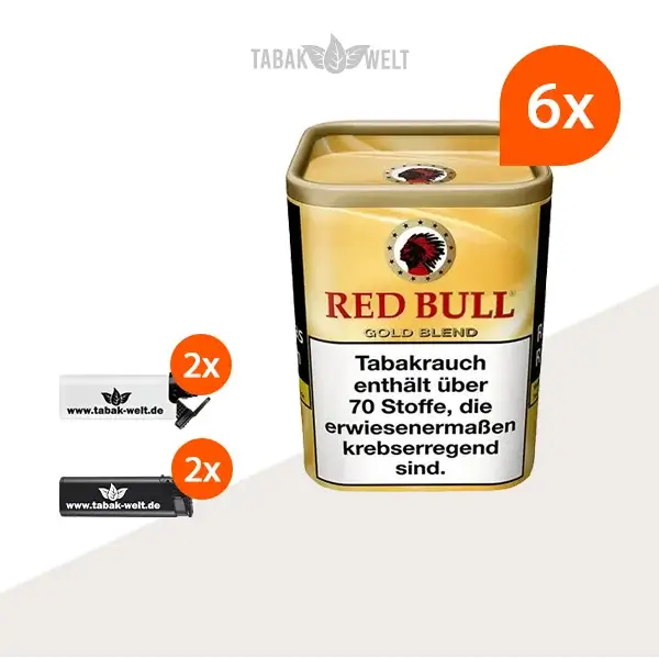 red-bull-gold-blend-feinschnitt-tabak-6x-dose-mit-feuerzeugen