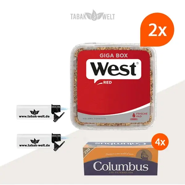 west-red-volumentabak-2x-giga-box-mit-1000-columbus-filterhuelsen