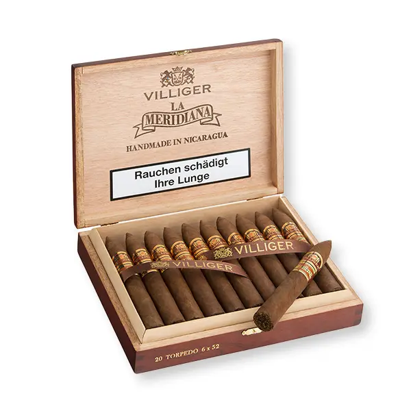 villiger-la-meridiana-zigarren-torpedo-kiste-offen