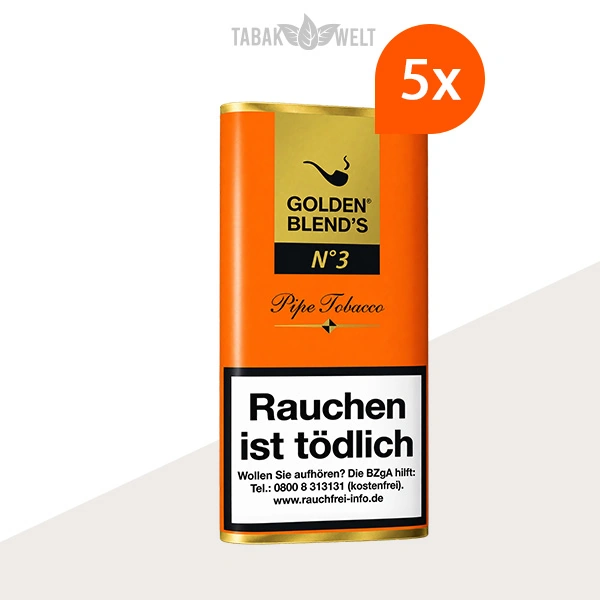 Golden Blend’s No. 3 Pfeifentabak – 5 Pouch-Beutel