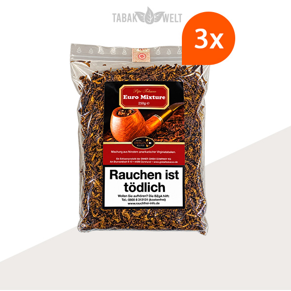 Euro Mixture Pfeifentabak – 3 Beutel