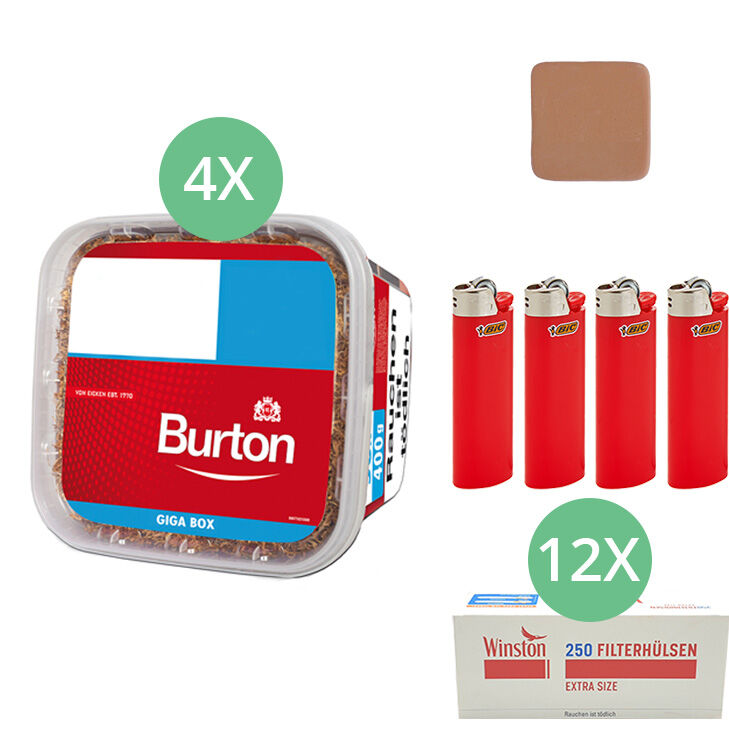 Burton Giga Box 4 x 400g mit 3000 Extra Size Hülsen